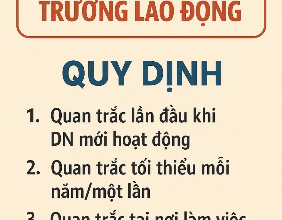 Quy định về quan trắc môi trường lao động
