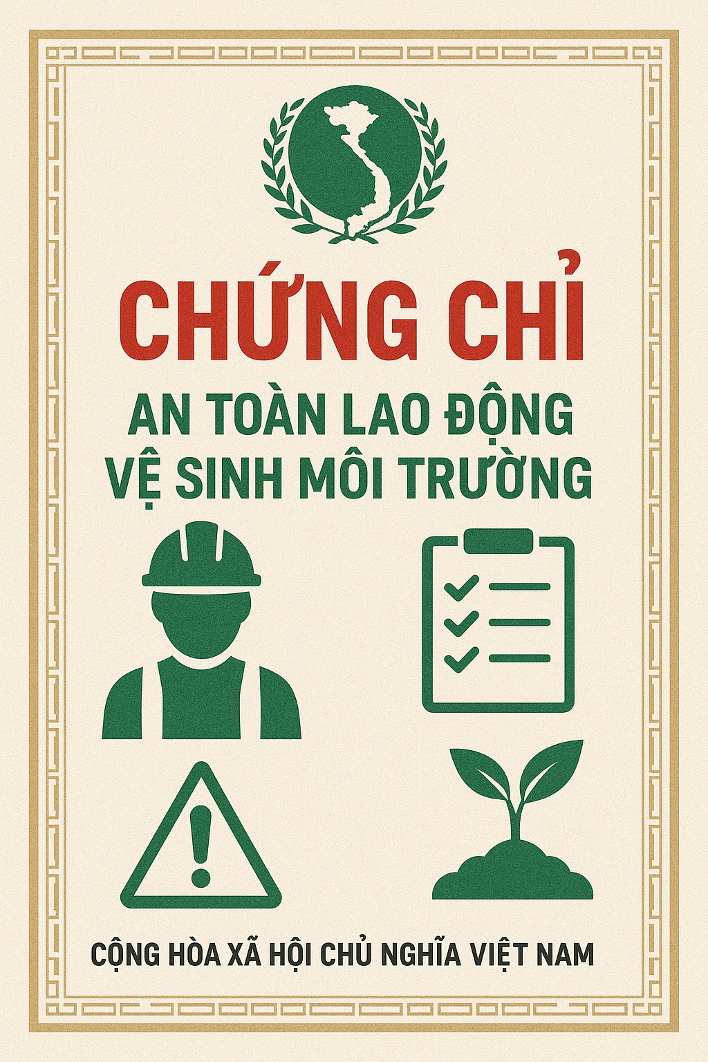Chứng Chỉ An Toàn Lao Động Vệ Sinh Môi Trường