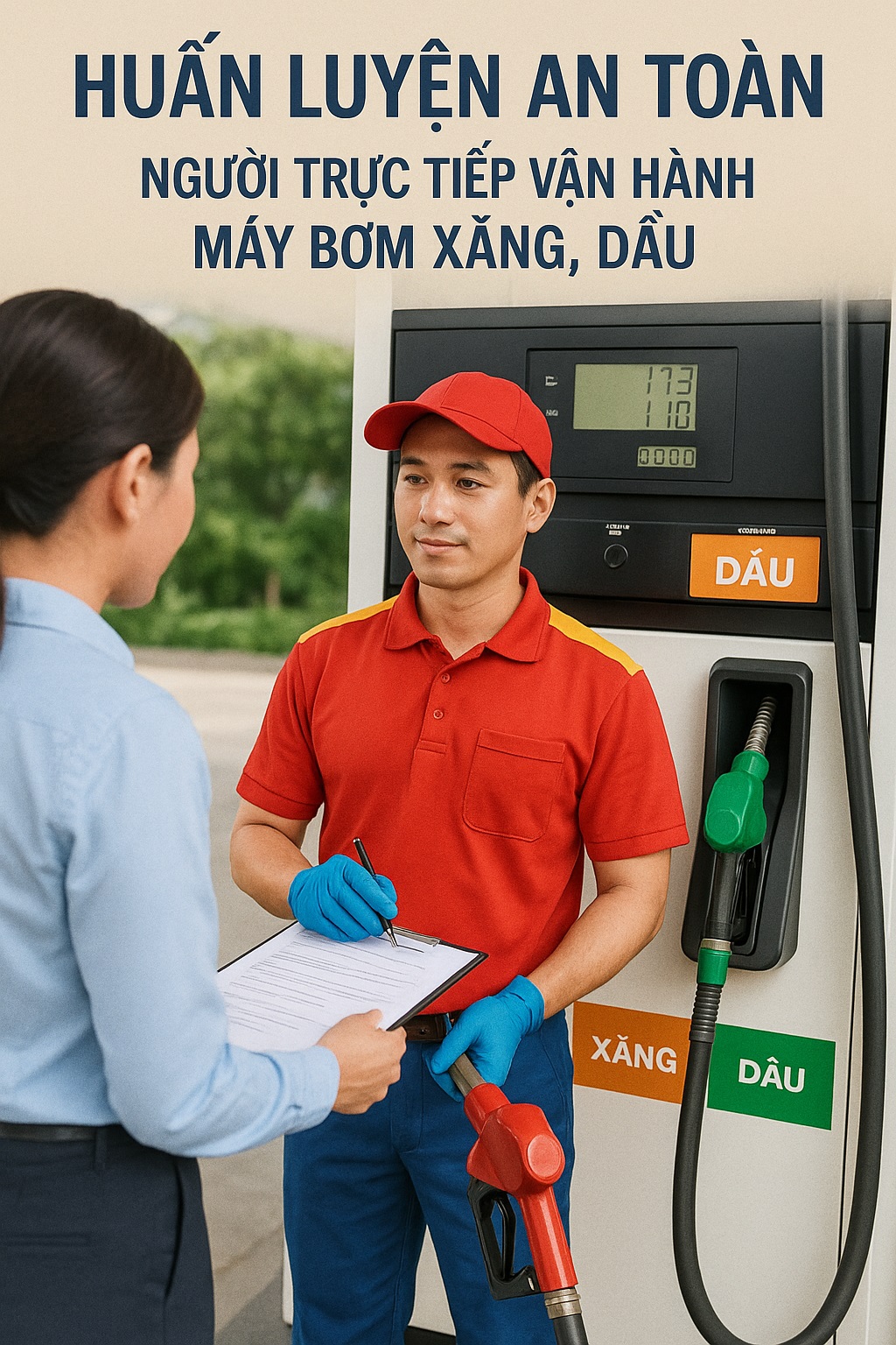 Huấn luyện an toàn người trực tiếp vận hành máy bơm xăng, dầu